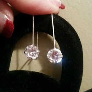 Earrings Silver with Cubic Zirconia Dimond